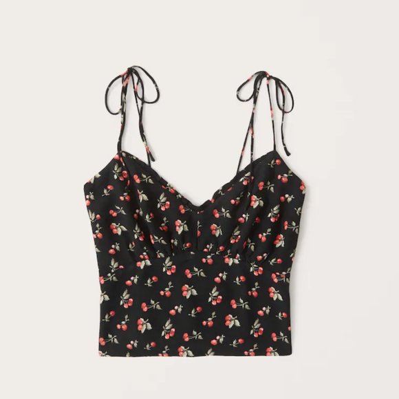 Abercrombie & Fitch Tie-Strap Ruffle Cami - Picture 1 of 8